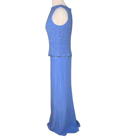 Scott McClintock Women’s Periwinkle Blue Gown with Sparkles & Beading Size 12 - Picture 10 of 15